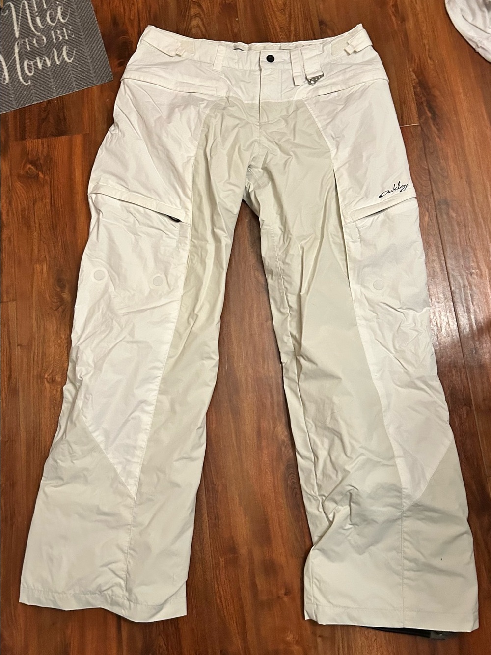 Oakley Men's White Cargo Snow Pants